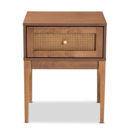 Baxton Studio Ramiel Modern Ash Walnut Wood 1-Drawer Nightstand