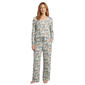 Womens Poppy & Clay Long Sleeve Leopard Rib Pajama Set - image 1