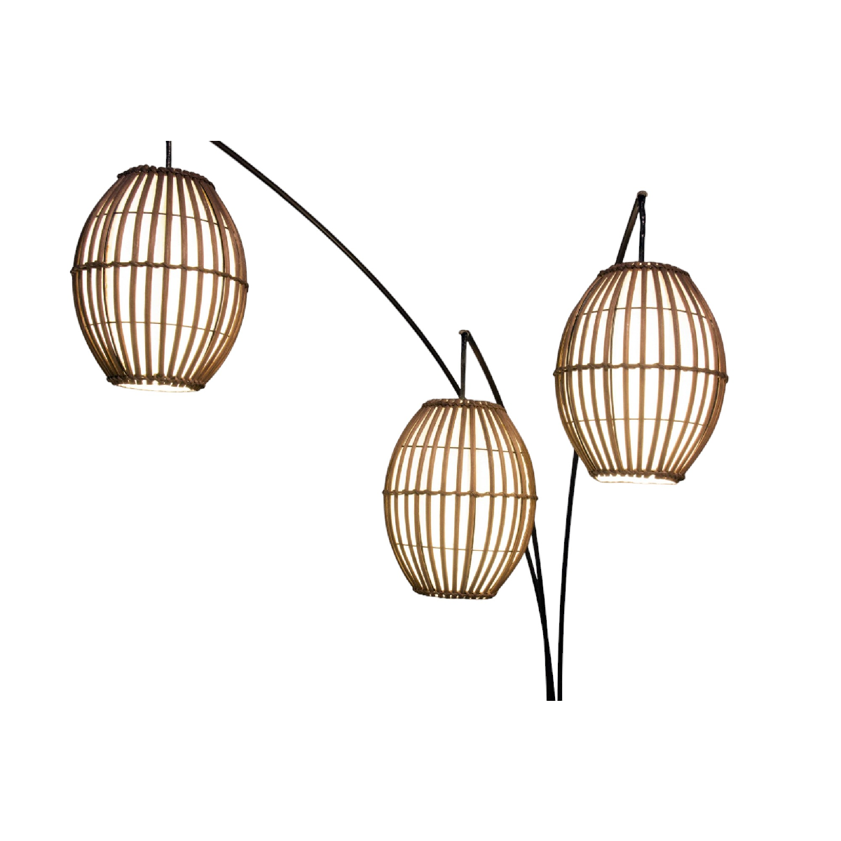 HomeRoots 82in. Bronze Three Light Tree Floor Lamp