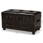 Baxton Studio Callum 2 Drawer Storage Trunk Ottoman - image 12