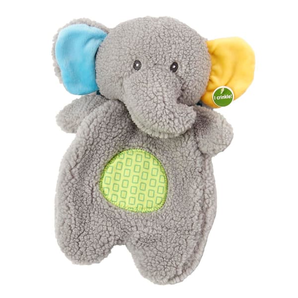 Baby Unisex Playtex Elephant Plush Rattle Crinkle Teether Doll - image 