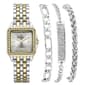 Womens Jessica Simpson Square Crystal Watch & Bracelet Set - image 1