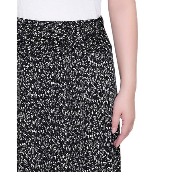 Womens NY Collection Pull On Printed Skirt