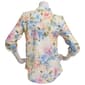 Juniors A. Byer Floral Roll Tab Sleeve Portofino Blouse - image 3
