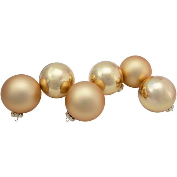 Northlight Seasonal 6ct. Champagne Glass Ball Christmas Ornaments