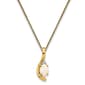 14kt. Yellow Gold Opal Diamond Pendant Necklace - image 1