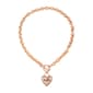 Guess White 17in. Gold IG Crystal Heart Pendant Necklace - image 1