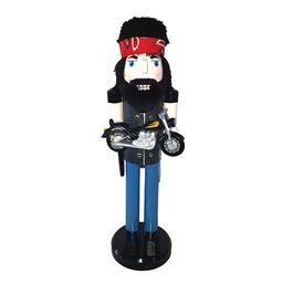 Santa's Workshop 14in. Biker Nutcracker