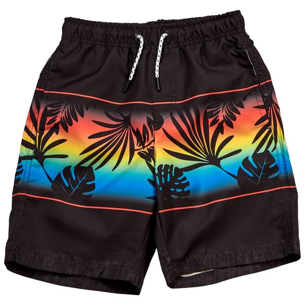 Boys (8-20) SURFZONE® Color Block Palms Swim Trunks