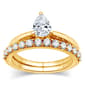 Nova Star&#40;R&#41; Yellow Gold 1ctw. Lab Grown Diamond Pear Bridal Set - image 1