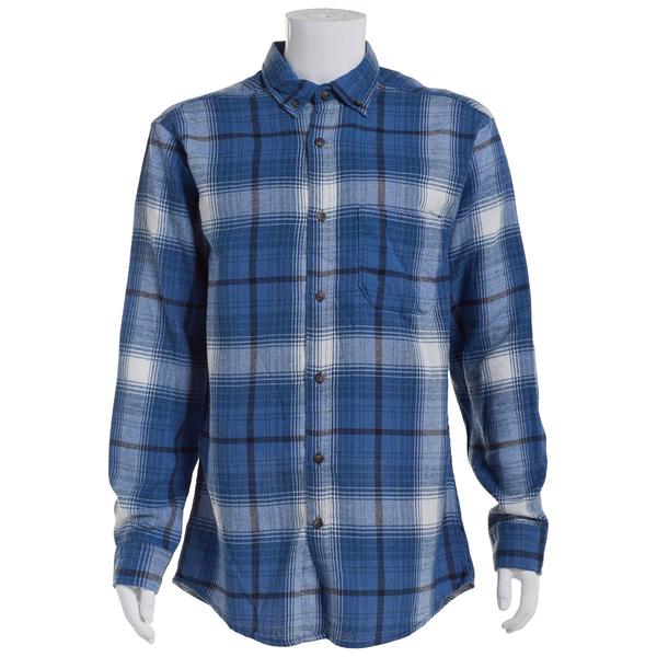 Mens Big & Tall Mountain Ridge Flannel Shirt - Blue/Navy/White