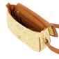 Tommy Bahama Raffia Flap Bag w/ Double Leather Strap - image 4