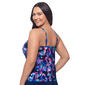 Plus Size American Beach Midnight Blossoms Hankini Swim Top - image 2