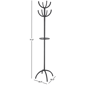 9th & Pike® Modern Black Metal Coat Rack - image 3