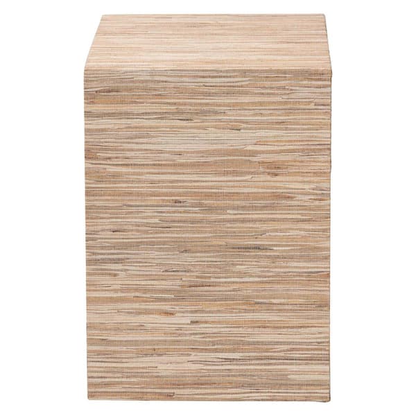 bali & pari Julia Bohemian Woven Natural Grasscloth Nightstand