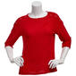 Petite Emily Daniels 3/4 Sleeve Button Shoulder Blouse - image 1