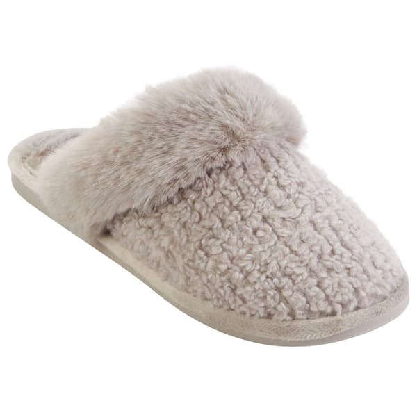 Womens Aerosole Cozy Faux Fur Clog Slippers - image 