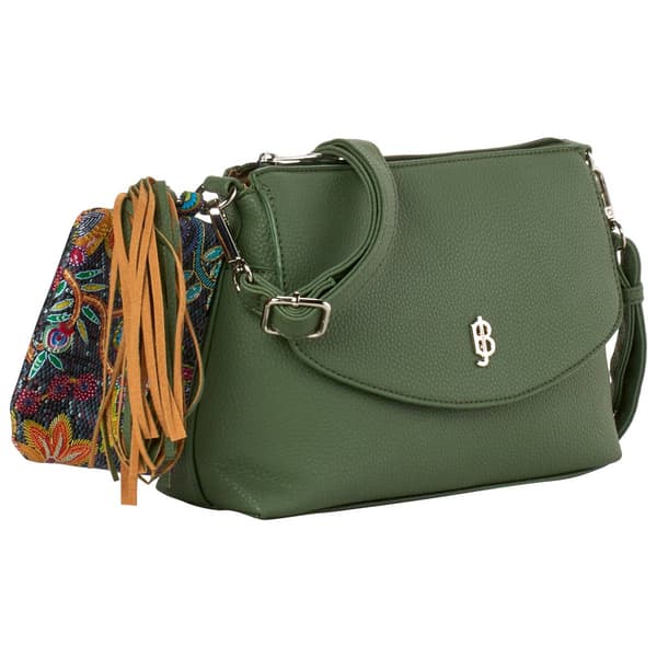 Womens Julia Buxton Tess Crossbody w/ Coin Purse & Tassel