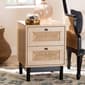 Baxton Studio Cherelle Light Brown 2-Drawer End Table - image 7