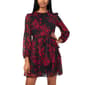 Petite MSK Long Sleeve Chiffon Tiered Hem Fit & Flare Dress - image 3