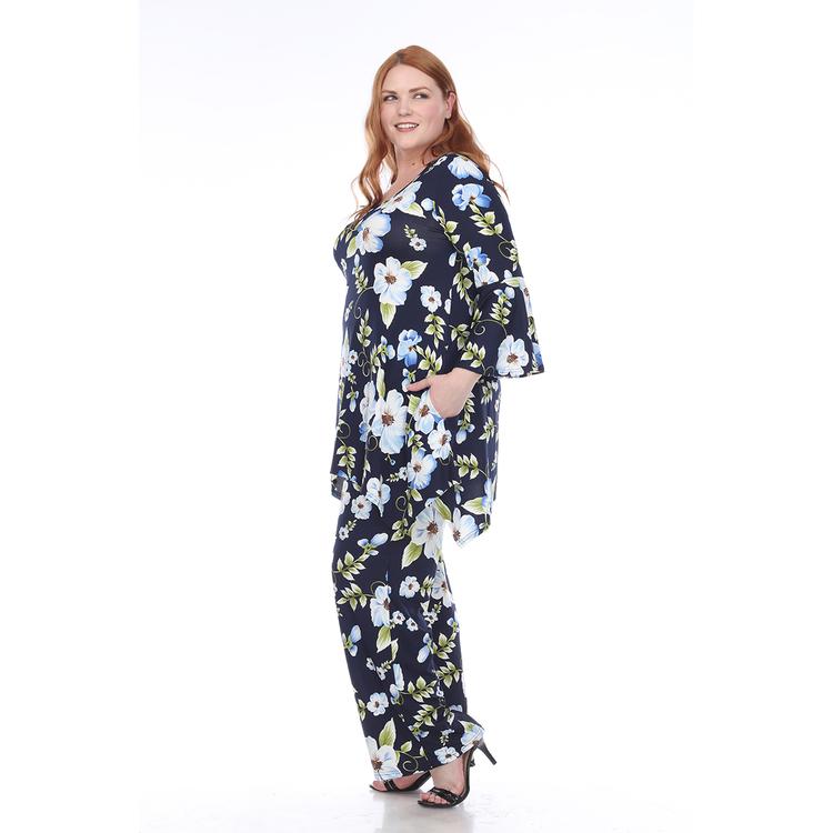 Plus Size White Mark 2 Piece Head To Toe Floral Set