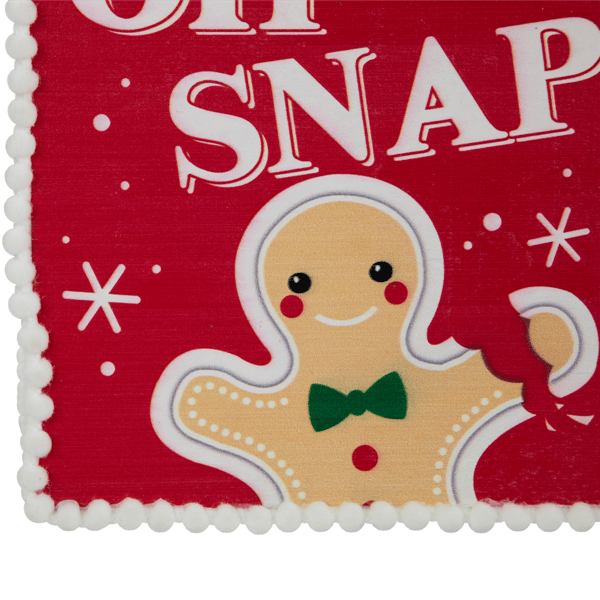 Northlight Gingerbread Man "OH SNAP" Square Christmas Ornament