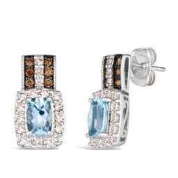 Le Vian® Ocean Blue Topaz™ Diamonds/Vanilla Gold® Drop Earrings