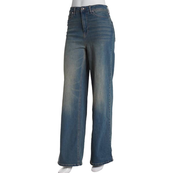 Juniors Almost Famous(tm) Lauren Ultra &#39;&#39;90s Faded Denim Jeans - image 