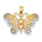 Unisex Gold Classics(tm) 14kt. Two Tone Gold Butterfly Pendant - image 1