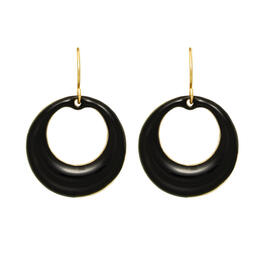 Freedom Gold Fishhook Earrings with Round Open Circles