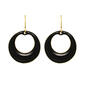 Freedom Gold Fishhook Earrings with Round Open Circles - image 1