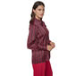 Womens DKNY Long Sleeve Tie Neck Stripe Satin Button Front Blouse - image 3