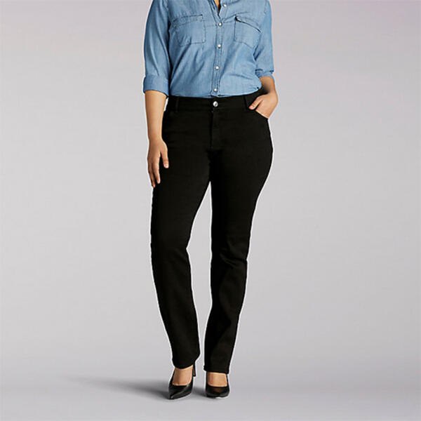 Plus Size Lee&#40;R&#41; Flex Motion Straight Leg Jeans - Black - image 
