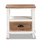 Baxton Studio Glynn Farmhouse Weathered Two-Tone Nightstand - image 3