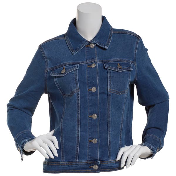Womens Baccini Trucker Jacket w/Release Hem Cuff Detail