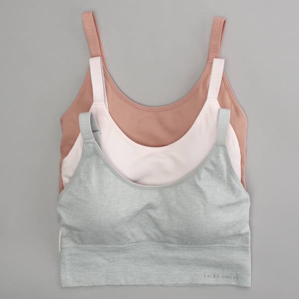 Plus Size Laura Ashley&#40;R&#41; 3pk. Seamless Longline Bras LS1255-3PKN - image 