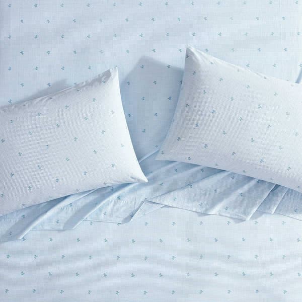 Laura Ashley Turtle Gingham 100% Cotton Sheet Set