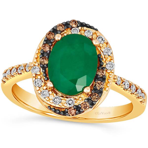 Le Vian(R) Emerald Ring w/ Chocolate Diamonds(R) & Vanilla Diamonds(R) - image 
