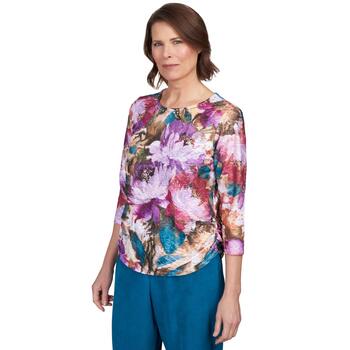 Petite Alfred Dunner Classics Floral Watercolor Blouse - Boscov's