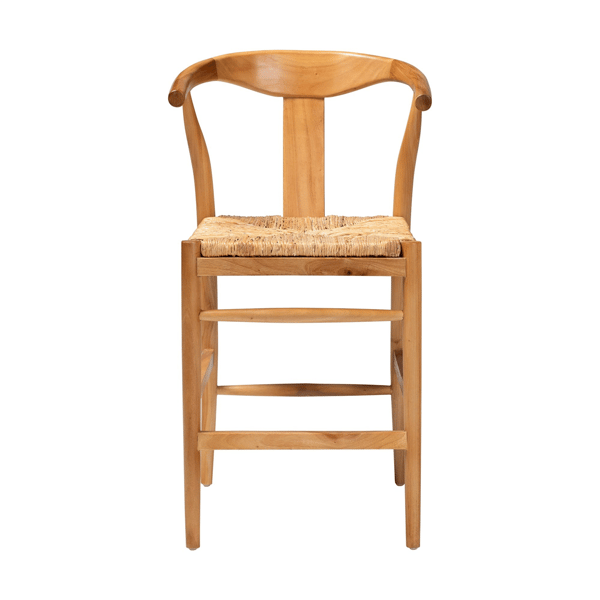 bali & pari Fika Counter Stool with Woven Seagrass Seat