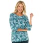 Womens Emily Daniels Folk Jacobean Floral Jacquard Tunic Blouse - image 1