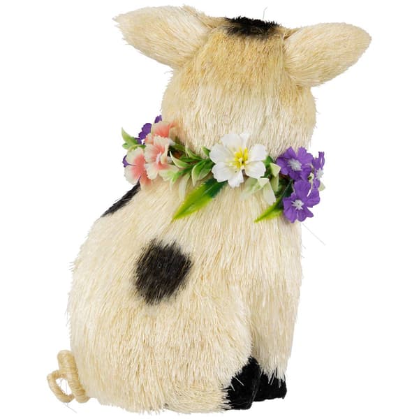 Northlight Seasonal Spotted Sitting Piglet Rustic Spring Figurine