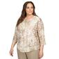 Plus Size Alfred Dunner Mulberry Street Paisley Jacquard Blouse - image 3