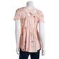 Womens Due Time Floral Criss Cross Maternity Babydoll Tee - Blush - image 2