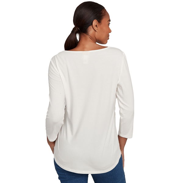 Petite Ruby Rd. Must Haves II Snowflake Script Tee