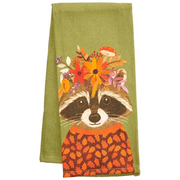 Kay Dee Designs Flowers Everywhere Racoon Kitchen Towel - image 