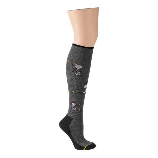 Womens Dr. Motion Snoopy Scout Fire Compression Knee High Socks - image 