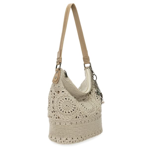 The Sak Sequoia Crochet Hobo - Natural Medallion