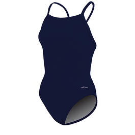 Womens Dolfin&#40;R&#41; Team Solid V2 Back One Piece Swimsuit - Navy
