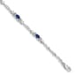 Gemstone Classics&#40;tm&#41; 14kt. Diamond & Sapphire Link Bracelet - image 1